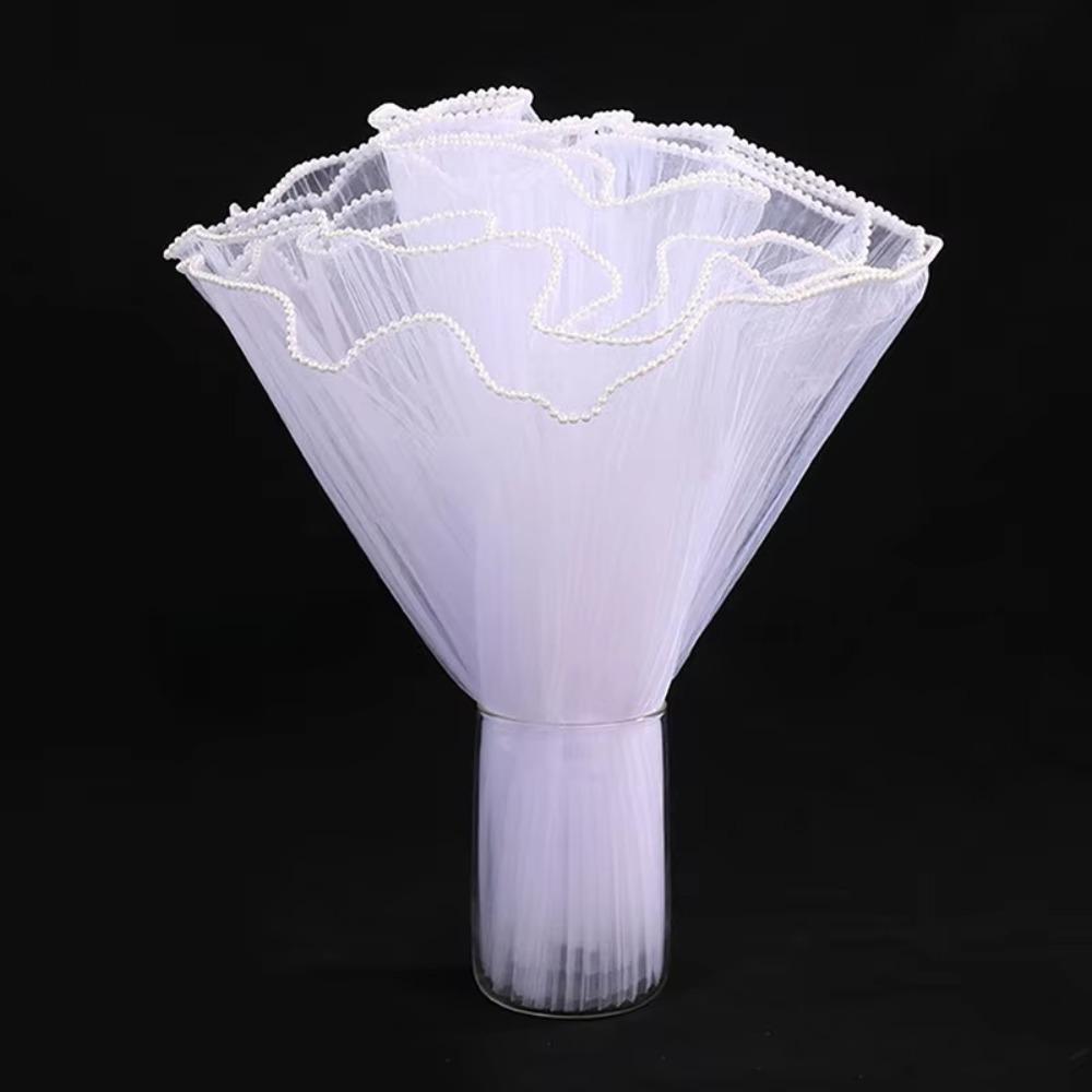 Multiple Color Bouquet Roll 4m Packaging Lace Paper Flower Wrapping Mesh Yarn  For Wedding Party