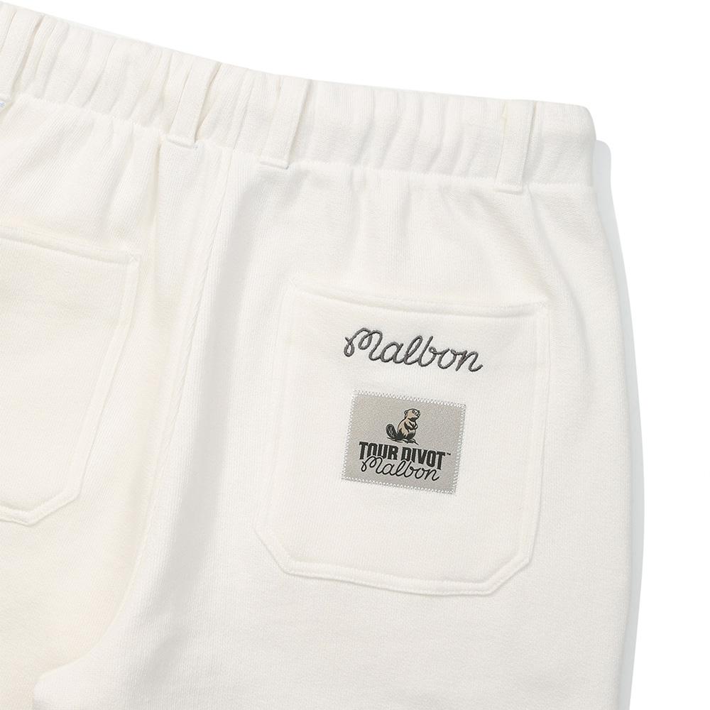 MALBON GOLF [Tour Divot] French Terry Sweatpants Ivory (Man)