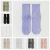 Pure Cotton Medium Length Socks Mid-tube Pilates Socks Gymnastic Training Socks Yoga Socks  Lady