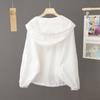 Women Plus Size Summer Sunscreen Hooded Lightweight Loose Windbreaker Breathable Outdoor Thin Jacket   Trench Coat