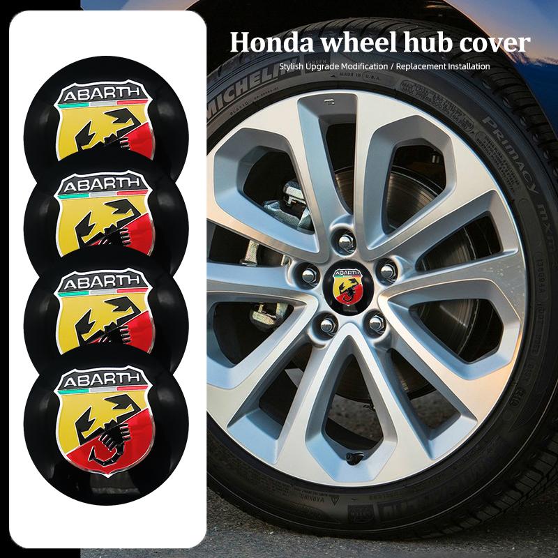 4Pcs Aluminum alloy Car Wheel Center Sticker For FIAT 500 Ducato Panda Grande Punto Tipo Abarth Pulse Strada 600 500L Mobi Doblo