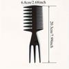 1pcs Men'S Retro Back Texture Comb, Pp Plastic Large Tooth Wide Tooth Oil Head Styling Special Hair Comb