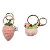 Crocheted Fruit Keychain Strawberry Knitted Keyring Knitting Car Keychain  Bag Pendant