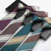 British Tie Men'S Brown Vintage Khaki Hand Shirt Striped Cashew Flower High-End Tie