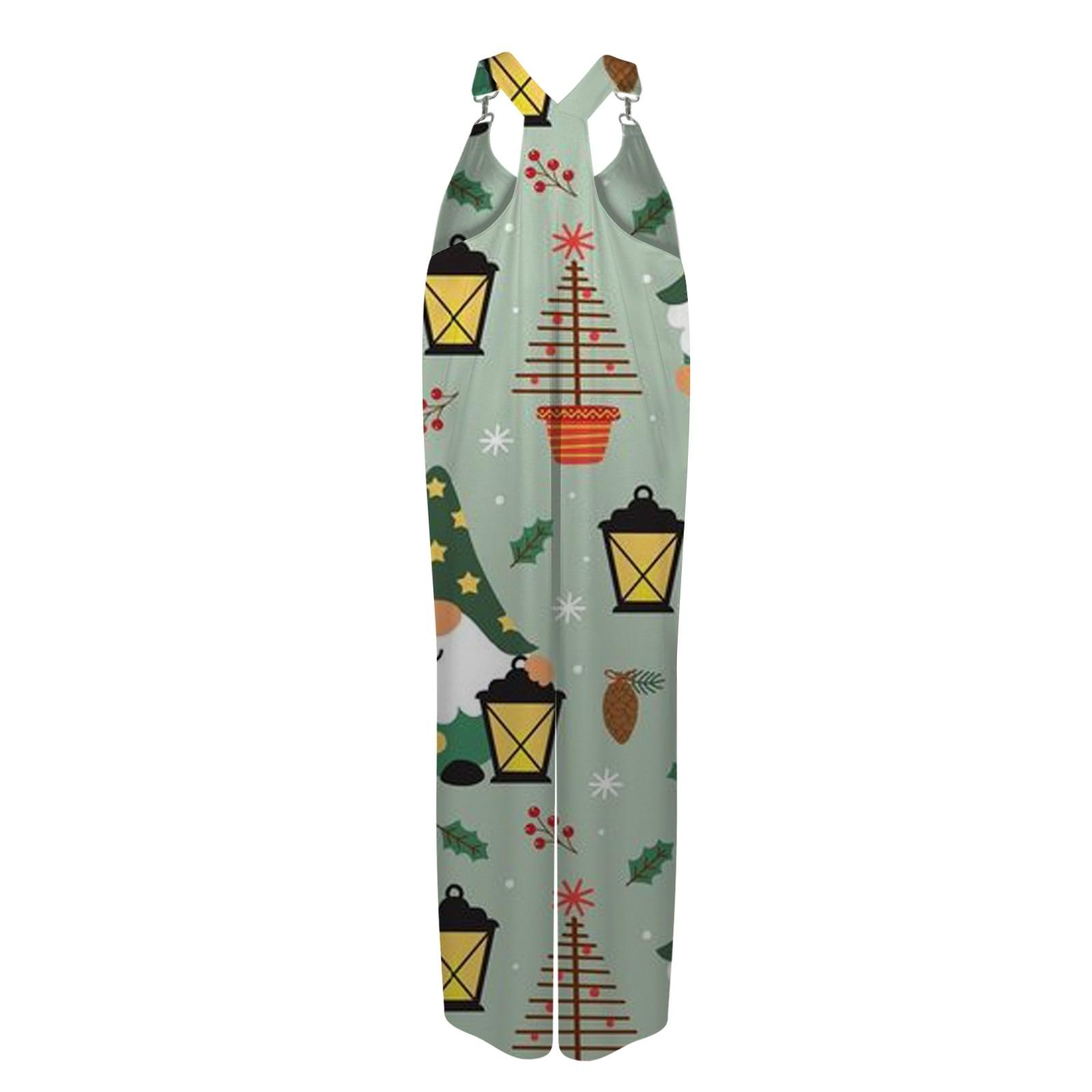 Женский летний комбинезон с рождественским принтом в винтажном стиле (Нерегулируемые — фото 5