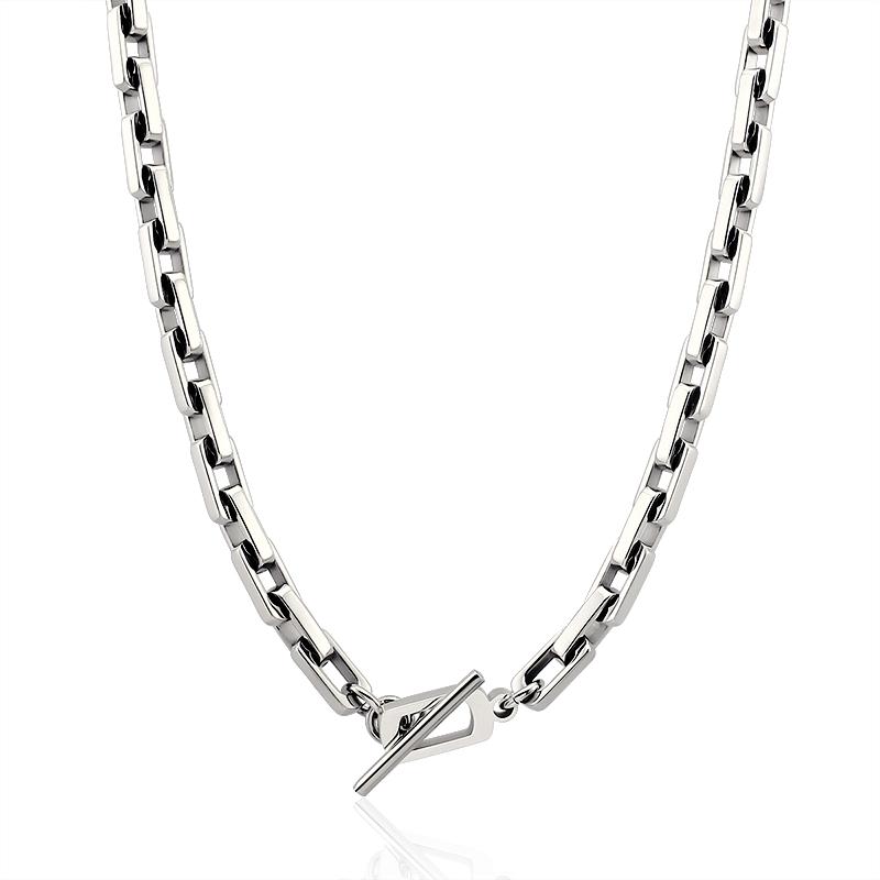 Stainless Steel Geometric Link Chain Bracelets for Women Men T Bar Lock Clasp Hand Jewelry Gifts Trendy Bracelets