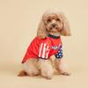 Dog Cloth American Flag Shirts Dog Doggy Stars Pattern  Stripe Dog Clothes Dog Cartoon Apparel for Independence Day Pet Puppy