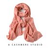 New cashmere scarf, women's short Korean version of autumn and winter warm neck protection knitted versatile hollow scarf
