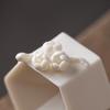 Handcrafted White Porcelain Plum Blossom Incense Holder for Home Decor