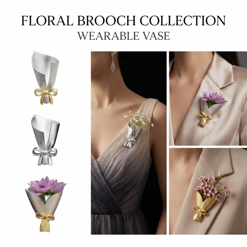 Vintage Wearable Flower Brooches Mini Fashion Bouquet Clips Clothing Bouquet Clips  Wedding Party