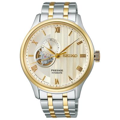 [Seiko Watch] Japonské zahradní pánské hodinky Presage SARY238, stříbrné a žluté zlato