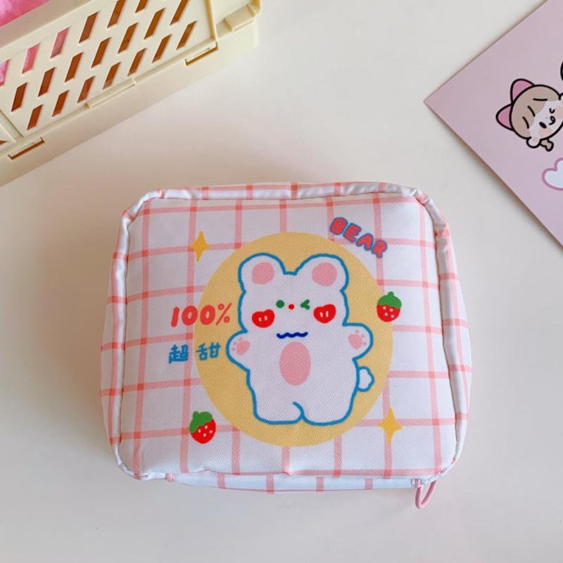 Girls Sanitary Napkin Storage Bag Portable Large-capacity Key Headphone Carrying Bag Coin Purse