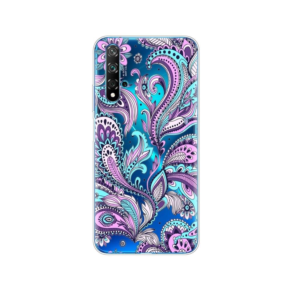 Dla Huawei Nova 5T Case miękka TPU tylna silikonowa obudowa telefonu dla Nova5T 5 T YAL-L21 6.26 ''fundas coque zderzak