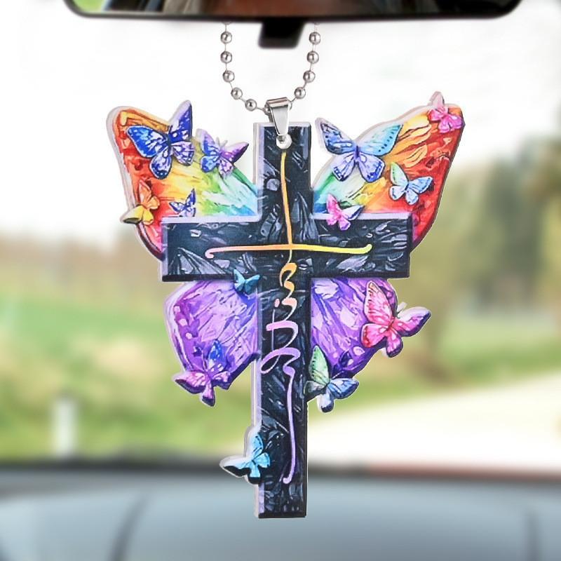 Acrylic Playful Car Decor Quirky Cartoon Hanging Ornament Versatile Bag And Home Use
