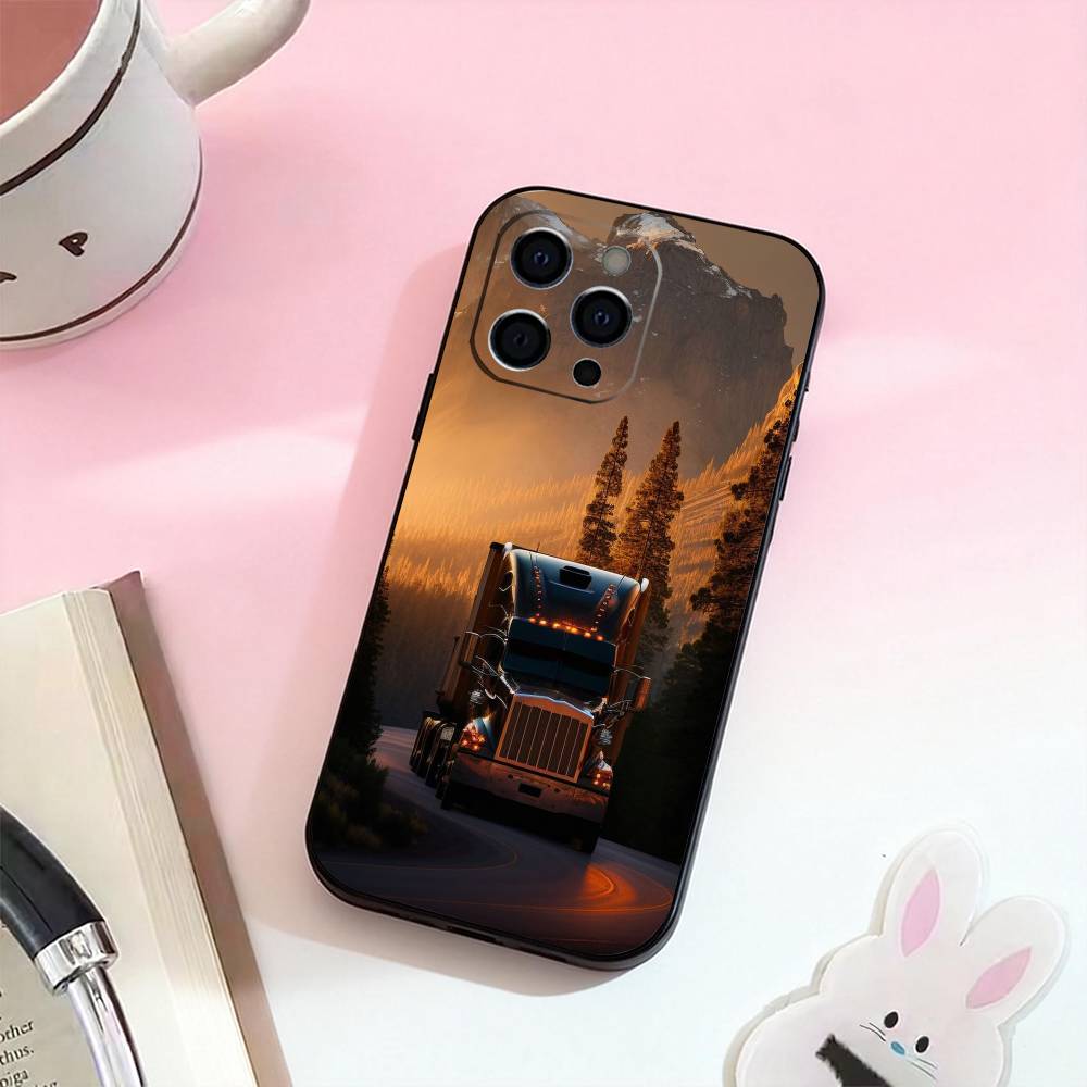 Cool H-Heavy Truck Car Phone Case For iPhone 17,16,15,14,13,12,11 Plus,Pro,Max,XS Silicone Soft Cover