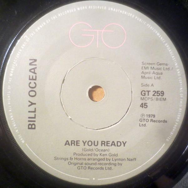 

7inch Record BILLY OCEAN - Are You Ready GT259 GTO 1980 UK Soul/Funk Used