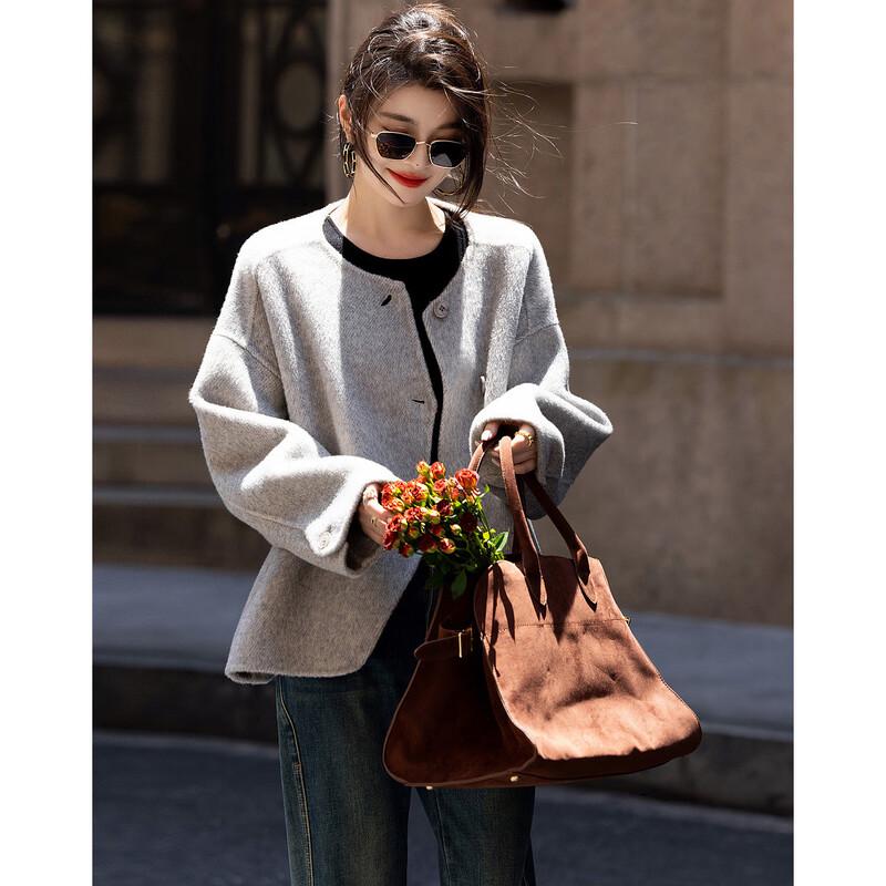 Demana Women's Wool & Camel Blend Winter Coat