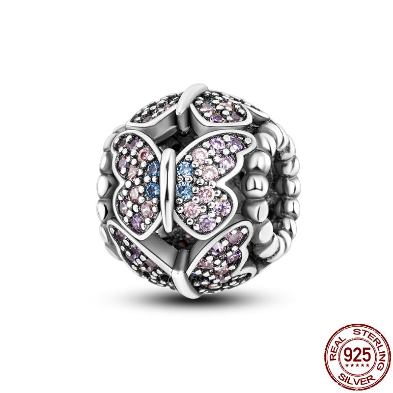 Copper Zircon Series Charms Fit Original Pan Bracelet&Bangle Diy Beads For Women Birthday Fine Jewelry Gift