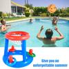 Children's Inflatable Basketball Hoop Swimming Pool Water Floating Objects Throwing Ring Basketball Hoop Toys Set for Swimming