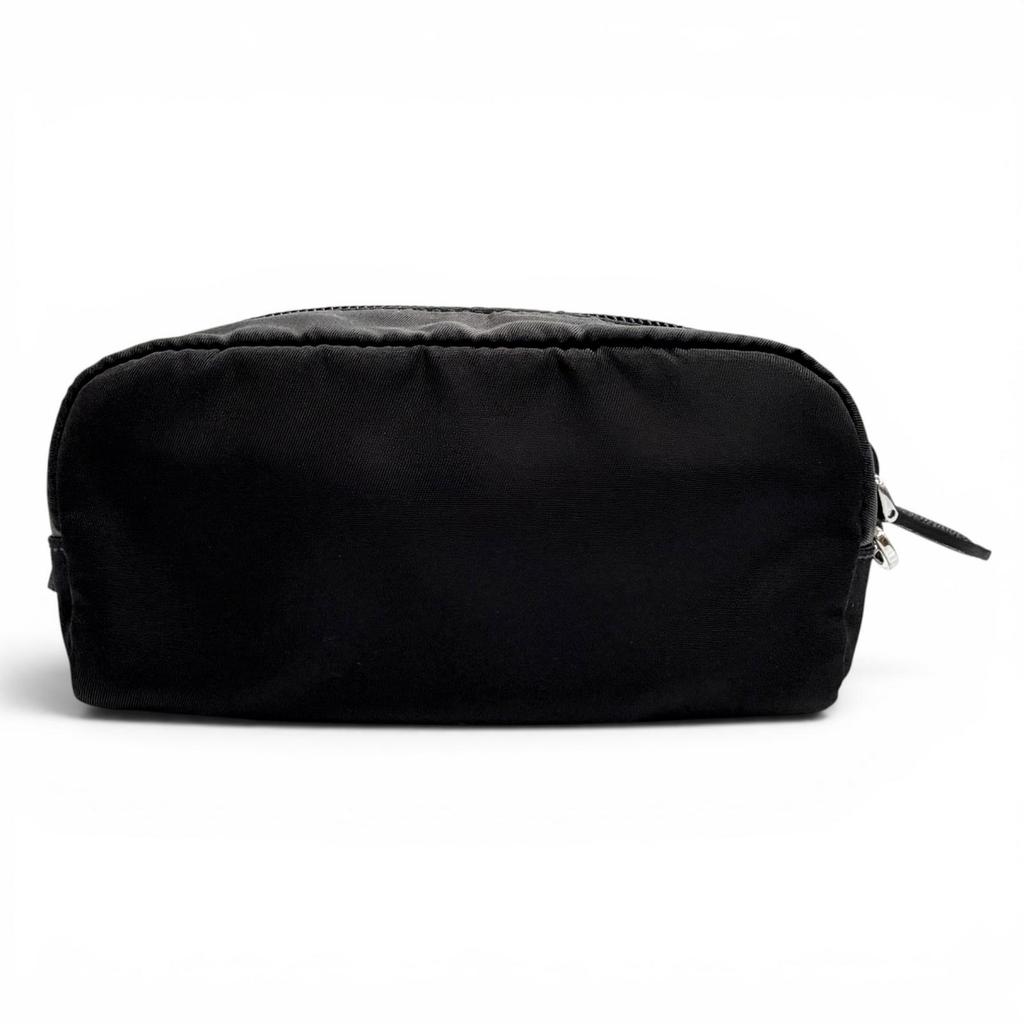 Excellent PRADA Cosmetics Pouch Vera Re-Nylon Mini Pouch Small Triangle 1NS175 Used
