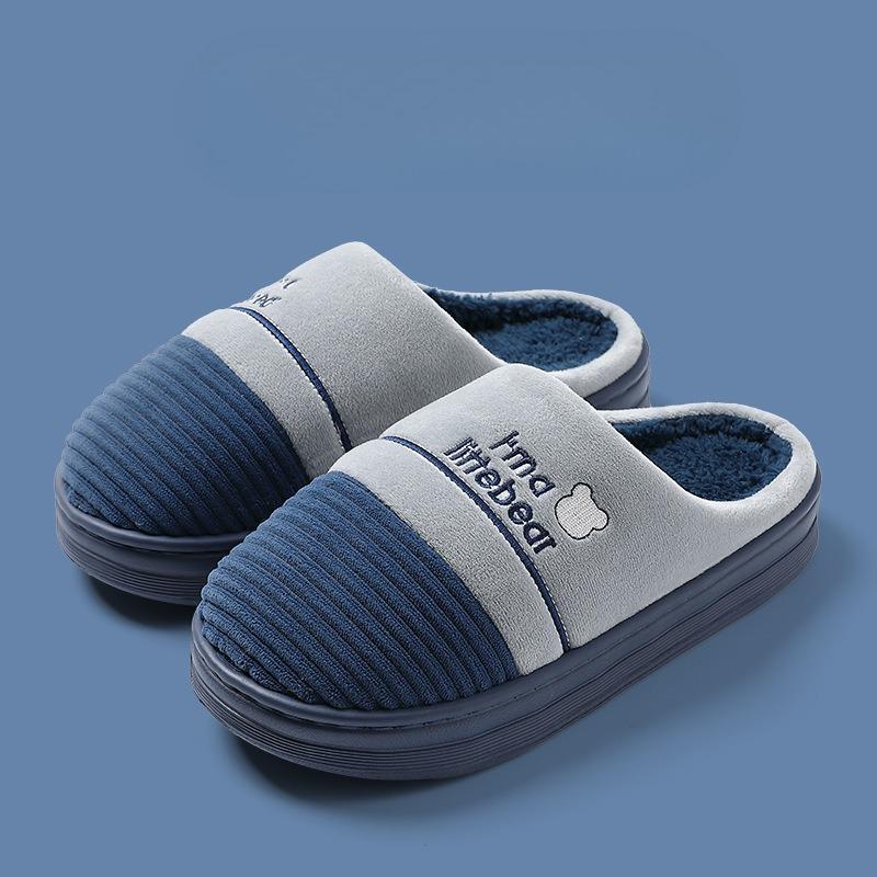 

Хлопковые тапочки, Обувь больших размеров, Домашние теплые плюшевые тапочки для помещений 50-51