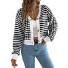 Women's Fashion Casual Contrast Plaid Long Sleeve Pullover Sweater