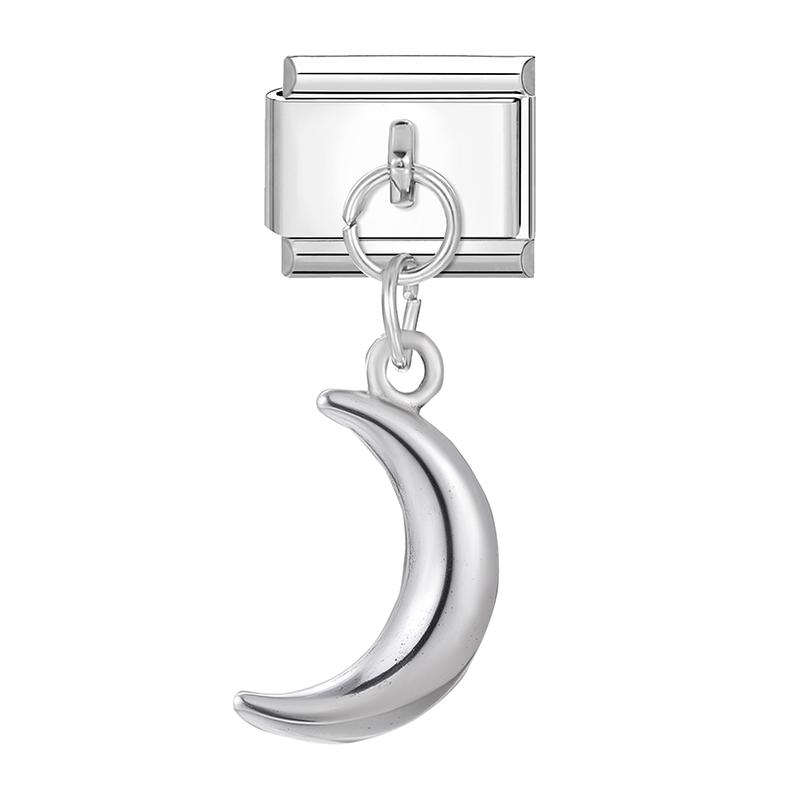 Fashion Heart Lips Bow Knot Feet Fishbone Pendant Italian Charm Link Fit 9mm Stainless Steel Bracelet DIY Making Men Women Gifts