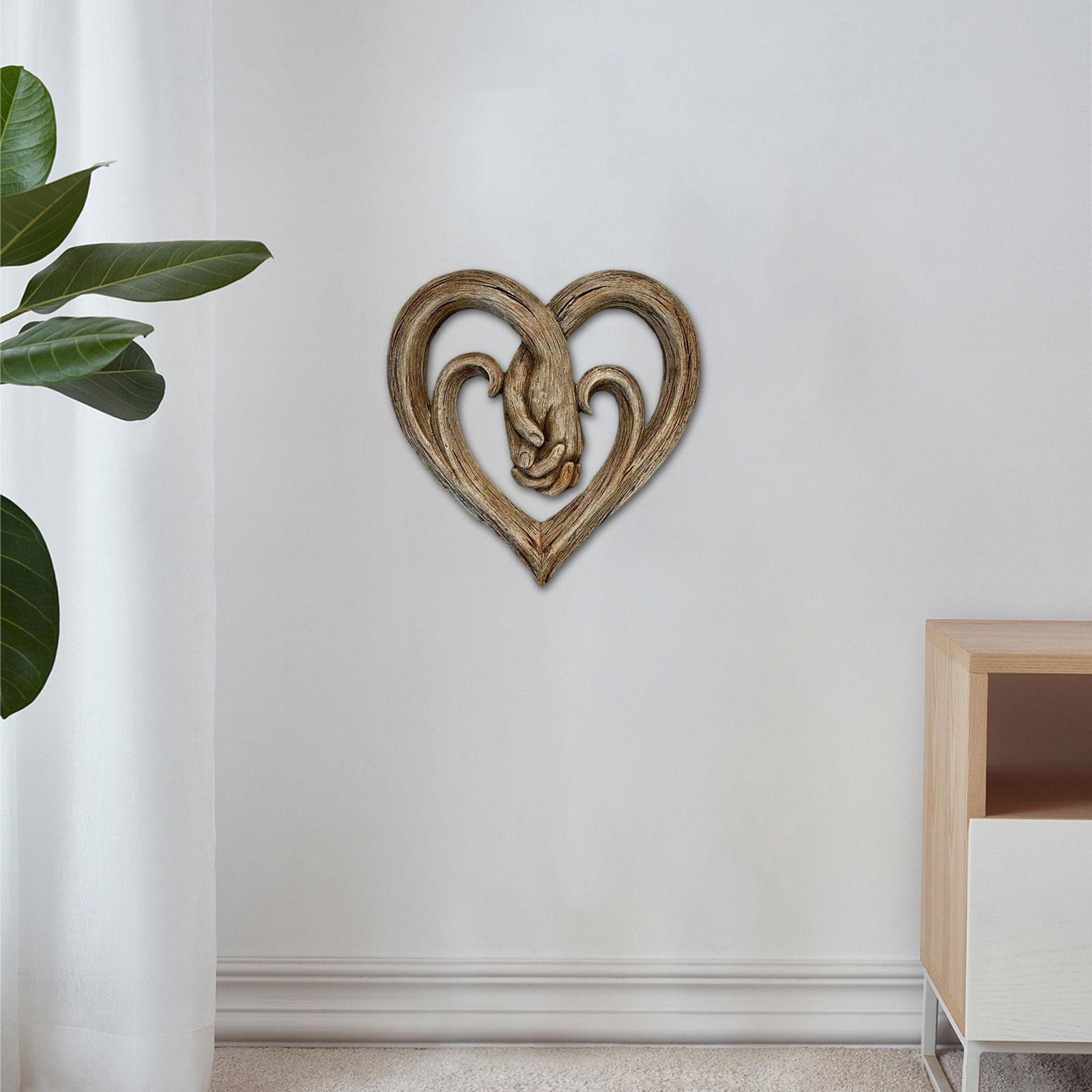 

Modern Hands Hanging Wall Sculpture Decor Statue Plaque Clasped Artwork for Cottage Living