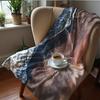 Fluid Aqua Anime Cartoon Flannel Blanket Soft Warm Throw for Bedroom Sofa Car Kids Holiday Gift