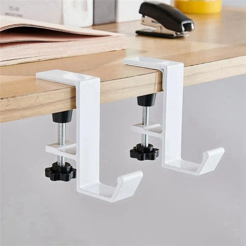 A84X-5 Pcs Single-Layer Locking Table Hook Student Bag Hook Office Desk Mobile Bag Hook Desk Side Table Hook