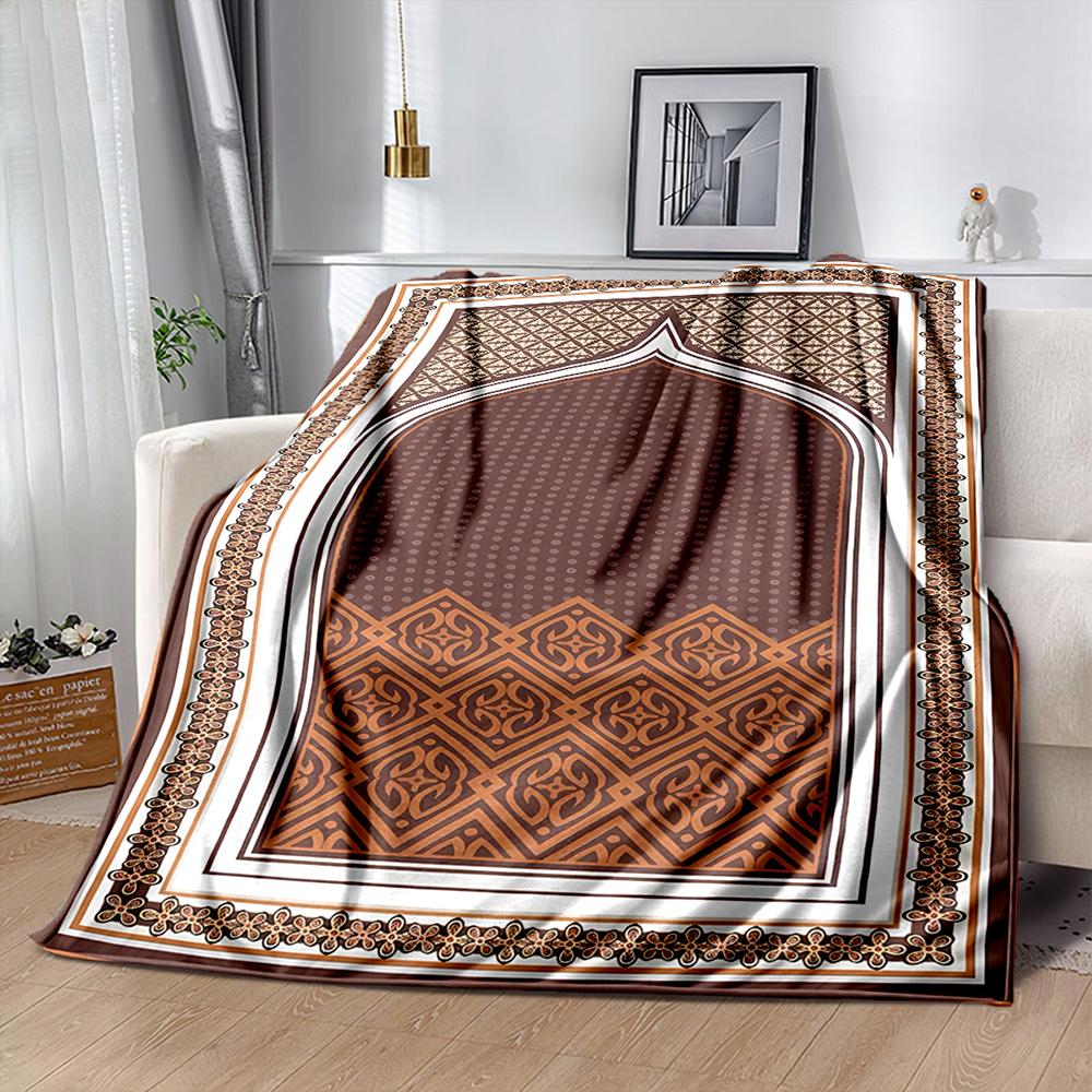 Islam Muslim Theme Print Blanket Warm Soft and Comfortable Home Blanket Islam Four Seasons Shawl Blanket Great Gift for Friends