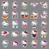 50 Cartoon KT Cat Stickers for Laptop, Suitcase & Phone Decoration