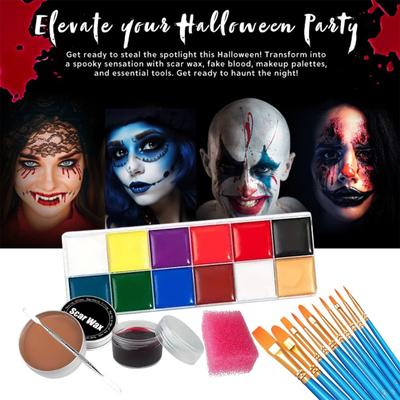 Stage Makeup Box Halloween Makeup Festival Dress Up Skin Wax Plasma Body Painting Box 100ml