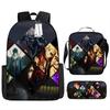 New Naruto backpack trendy backpack European and American retro peripheral cartoon schoolbag