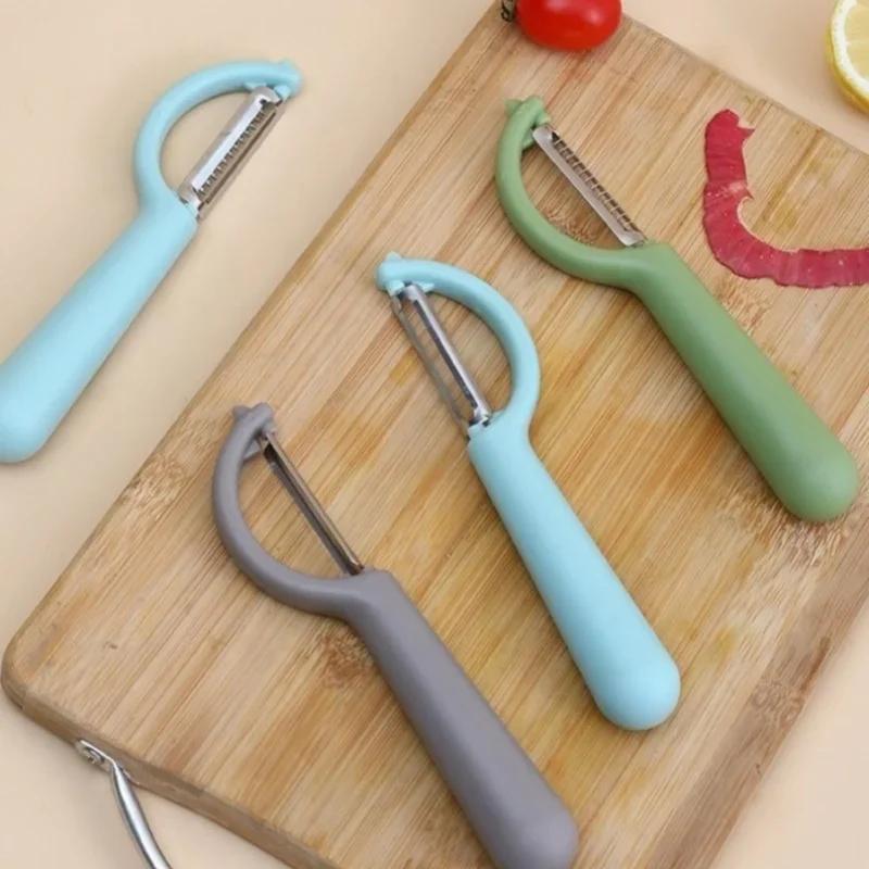 Stainless Steel Peeler Multifunction Vegetable Fruit Potato Pear Peel Scraping Silk Knife Anti Slip Handle Kitchen Gadgets