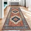VIKAMA Modern Geometric Long Strip Carpet for Corridor, Staircase, Hotel Passageway Decoration, Washable Area Floor Mat