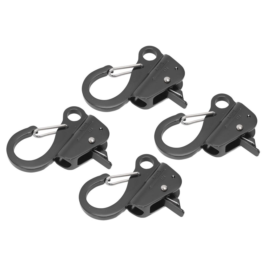 4PCS Spring Snap Attach Rope Hook 38?58in Opening 316 Stainless Steel Quick Threading Boat Spring