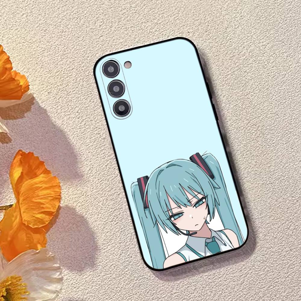 Cartoon Anime  H-Hatsunes MIku Phone Case Black Silicone Soft For Samsung Galaxy A73,A72,A71,A70,A53,A52,A51