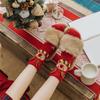Festival Thickened Coral Velvets Floor Socks for Home Comfort Indoor Fuzzy Slipper Socks with Cartoon Christmas Pattern