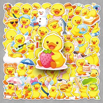51 Adorable Duck Cartoon Stickers for Scrapbooking, Journals, DIY Phone Cases, and More - Waterproof PVC Set