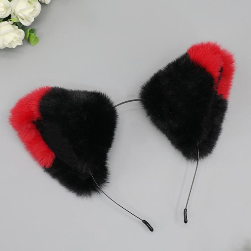 Plush Beast Ear Hairband Animes Maid Headband Cosplay Party Dress Up Hair Decors