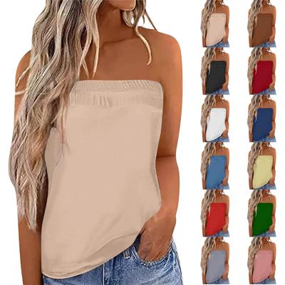Women's Summer Sexy Strapless Off-Shoulder Elastic Band Top