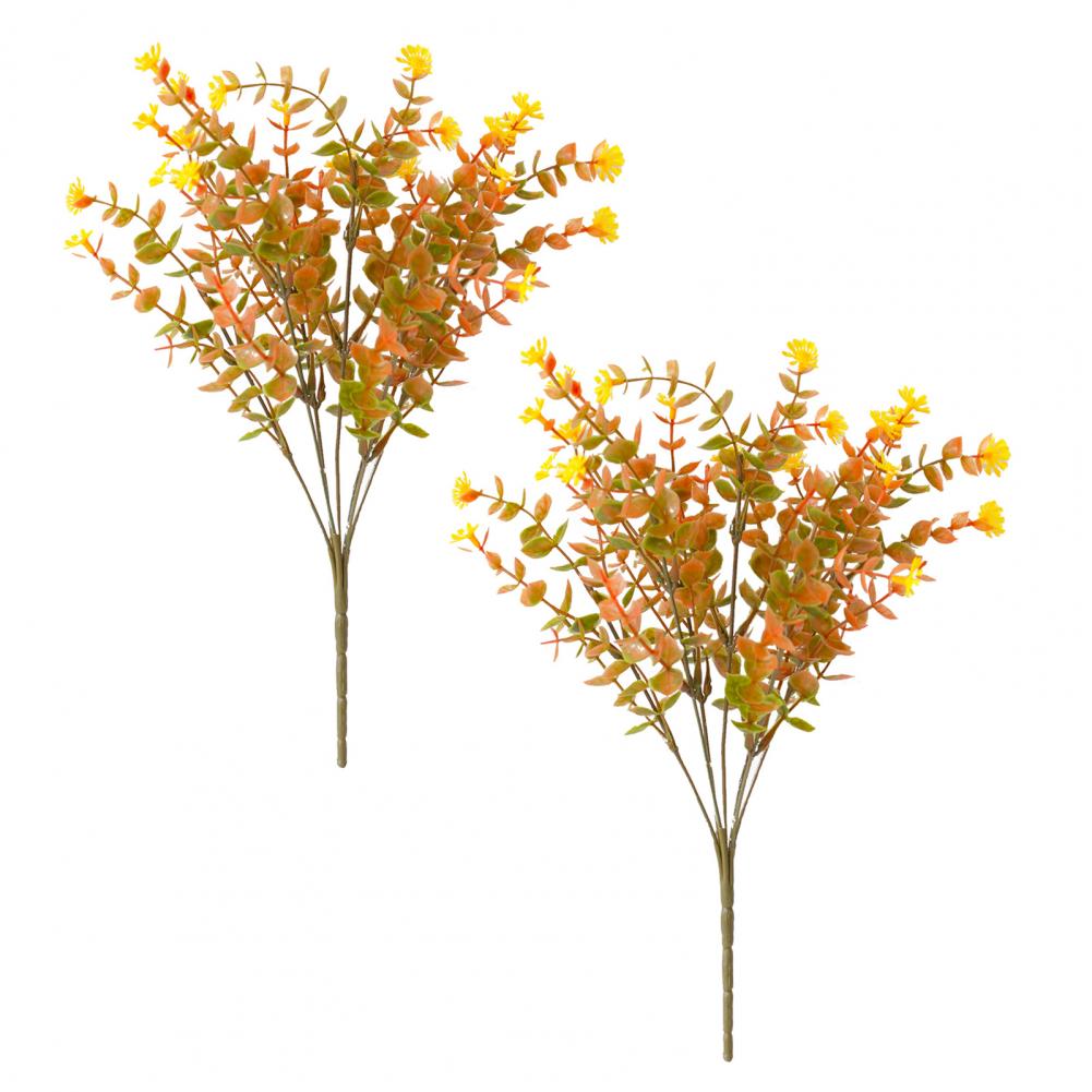 Simulation Flower Decor Artificial Fall Flowers Fall Harvest Festival Eucalyptus Leaf Artificial Flower for Halloween for Indoor