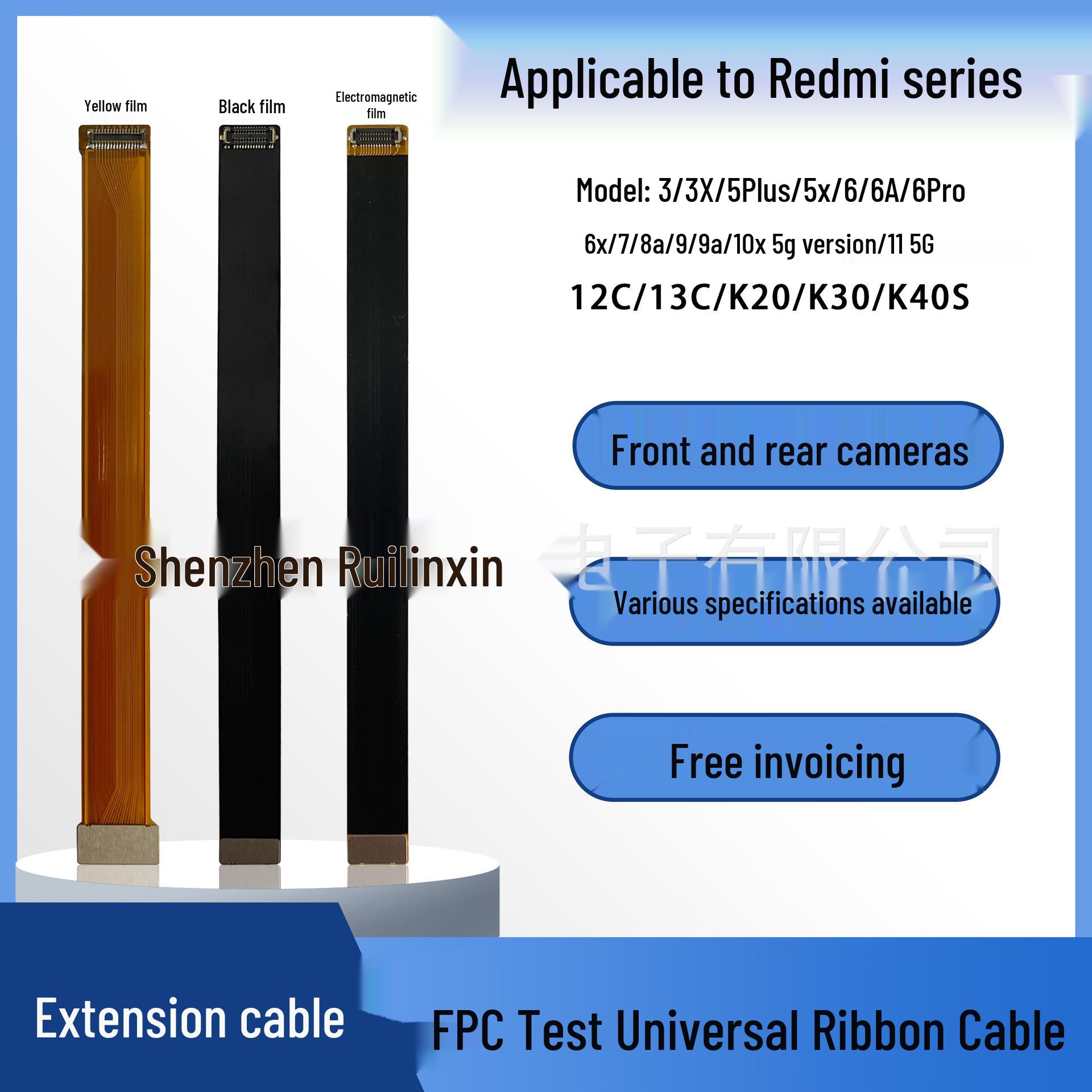 FPC Camera Front & Rear BTB Test Flex Cable for Redmi 3/5x/K30/K40 Series Redmi 9A Front 6.5cm