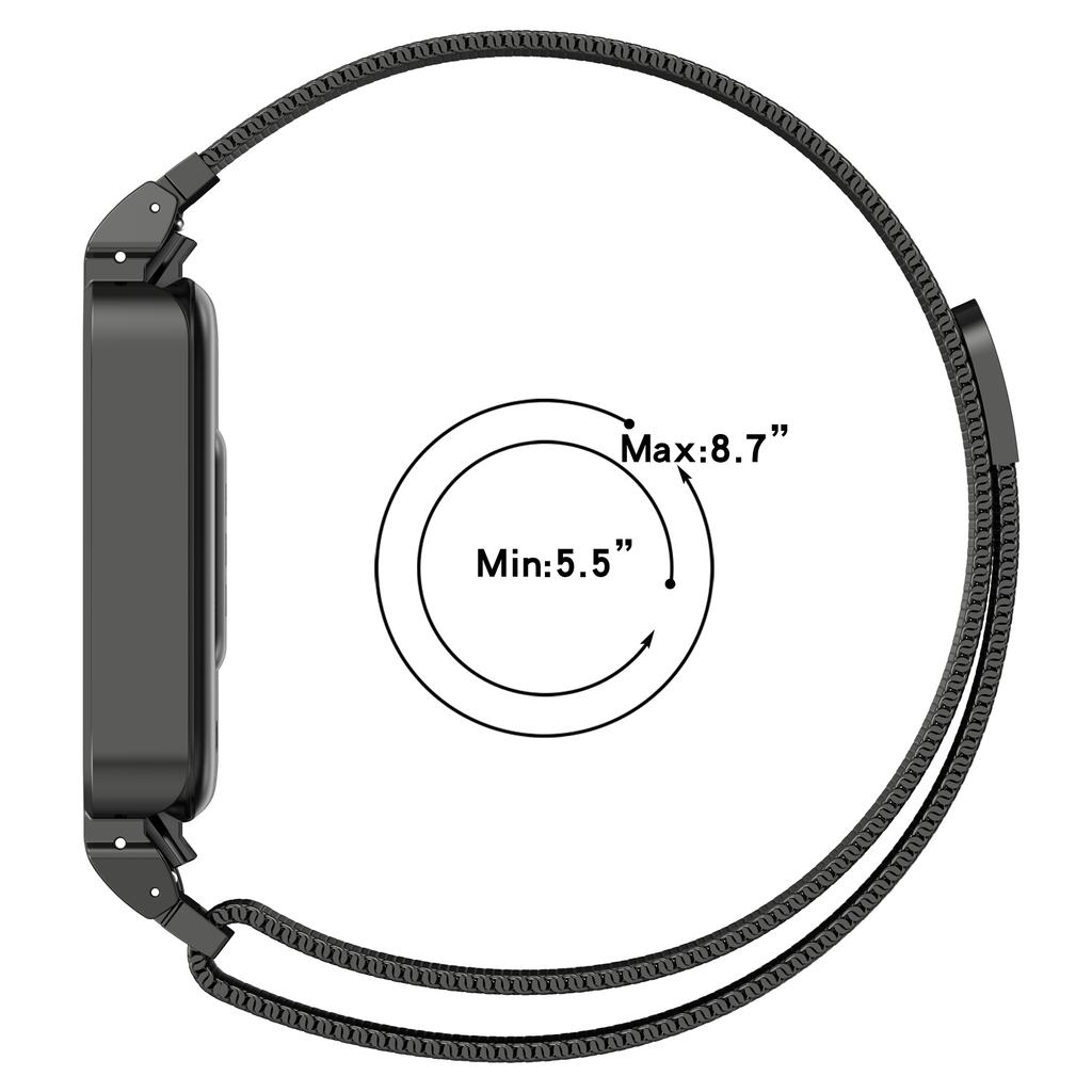 Vše v jednom Plné krytí Milánský magnetický kovový řemínek pro Xiaomi Band 11 Active Unisex 269 mm s nástroji pro bezplatnou instalaci
