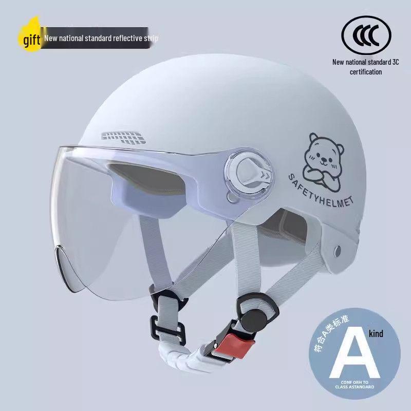 3C Certified Women's Electric Vehicle Summer Helmet with Sun Protection - Lightweight, Universal Fit