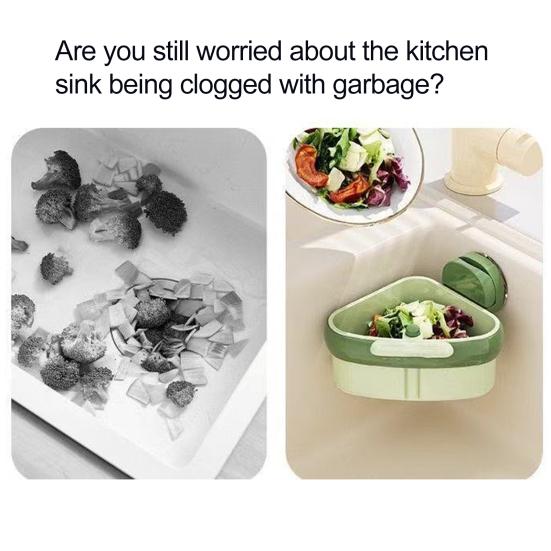 Sink Strainer Basket Food Waste Collector Easy to Install Push-Type Automatic Dump Kitchen Hanging Sink Drain Basket