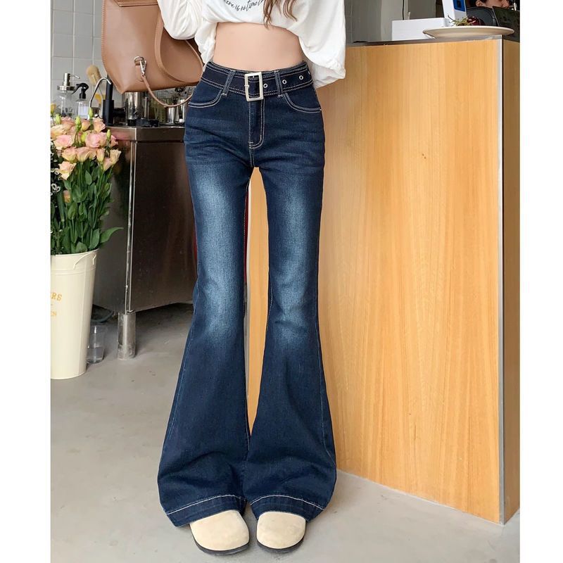 Women s High Waist Denim Pants Flared Bootcut Stretchy Casual Vintage Trousers XS