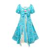 2 Enchanted Kids Giselle Cosplay Costume Dress Bag Outfit Carnival Roleplay Girl