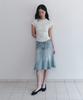 Kyuliti C Panel-Flare Denim Skirt_Light Blue
